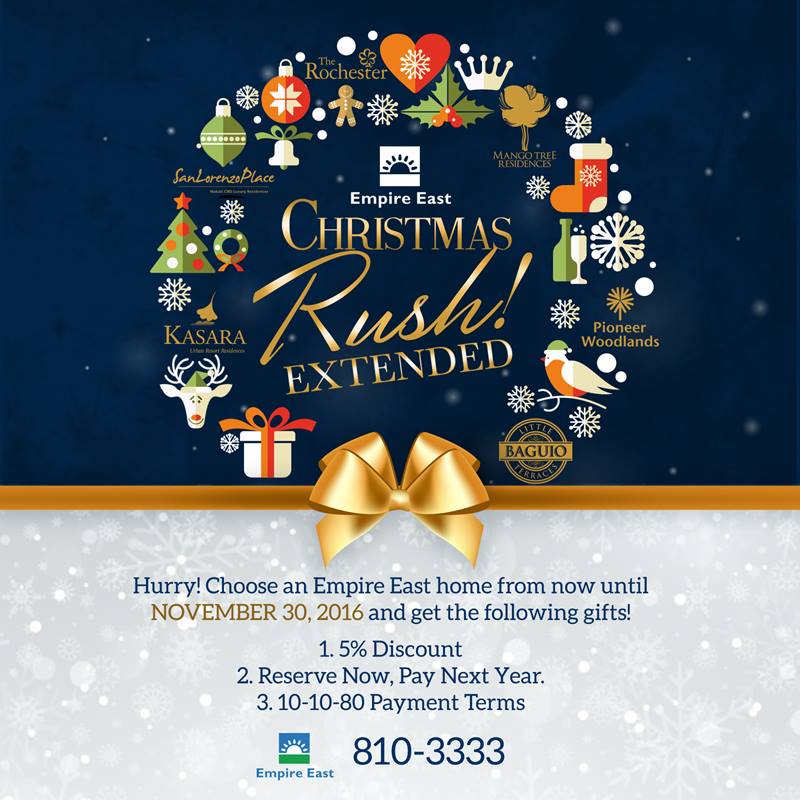 Christmas Rush Property Discounts and Freebies This Christmas