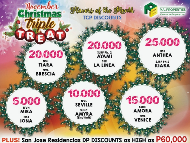 Christmas Triple Treat Property Discounts and Freebies This Christmas