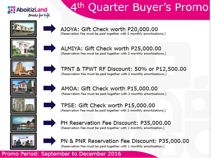 AboitizLand Buyer’s Promo Property Discounts and Freebies This Christmas