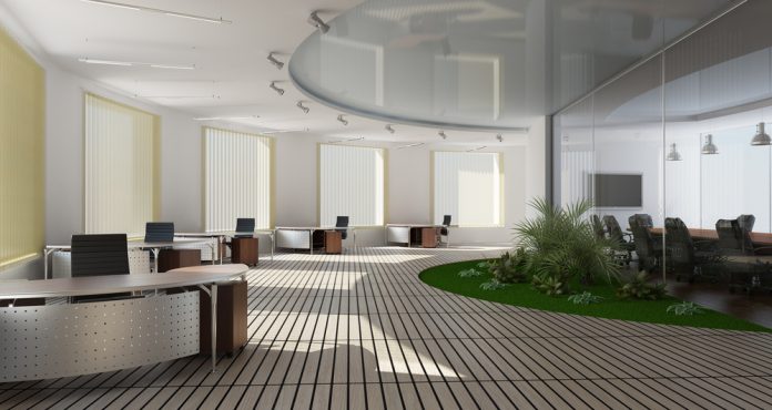 Modern interior of office office space rentals